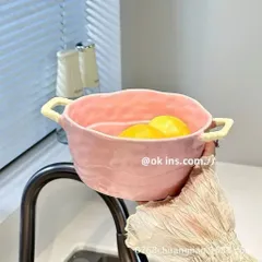 Tô sứ ăn mì có quai cầm kèm thìa decor phong cách Hàn Quốc - Bát sứ đựng soup dung tích lớn 1150ml mẫu mới 814292