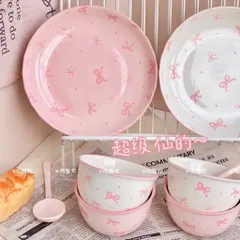 Bộ 2 Bát Sứ Kèm Thìa Hình Nơ Đáng Yêu Cho Bé - Đồ Dùng Ăn Dặm 814305