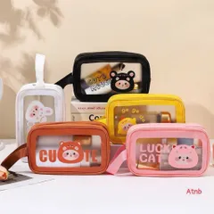 Set 3 Túi Đựng Mỹ Phẩm Trong Suốt Hình Gấu Cute – Túi Du Lịch, Túi Đựng Đồ Cá Nhân Tiện Lợi 814307