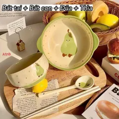 Set 4 Bát Chấm Sứ Mini TopGia Hình Trái Cây Dễ Thương, Chén Đựng Gia Vị Nước Chấm Decor Bàn Ăn Cao Cấp 814310