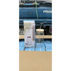 🔥 [HÀNG MỚI] Combo 2 Bình Thủy Tinh Cao Cấp Nắp Gỗ Tre & Ống Hút Sang Trọng - Ly Can Thủy Tinh Viral Siêu Chill 500ml 814339