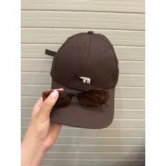Combo Mũ Lưỡi Trai Thêu Gấu Trắng & Mắt Kính Nâu Vintage - Set Phụ Kiện Thời Trang Nam Nữ Phong Cách Hàn Quốc 814344
