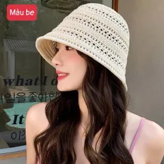Mũ Bucket Len Dệt Kim Nữ Họa Tiết Hàn Quốc - Nón Tai Bèo Len Mềm Thoáng Khí Nhiều Màu Thời Trang Xu Hướng Mới 814353