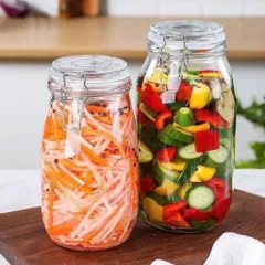 Bình Thủy Tinh Nắp Cài Kín Hơi 1L 2L 3L - Hũ Ngâm Hoa Quả, Đựng Thực Phẩm Cao Cấp 814354