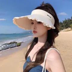 Mũ Chống Nắng Nửa Đầu Cao Cấp - Nón Visor Nữ Rộng Vành Chống Tia UV Họa Tiết Viền Bèo Đi Biển, Chơi Golf Thời Trang 814361