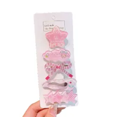 Set 5 Kẹp Tóc Cho Bé Gái Hello Kitty Kuromi Dễ Thương, Combo Kẹp Tóc Mái Nhựa Thạch Trong Suốt Cao Cấp - SP2757 814358