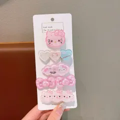 Set 5 Kẹp Tóc Cho Bé Gái Hello Kitty Kuromi Dễ Thương, Combo Kẹp Tóc Mái Nhựa Thạch Trong Suốt Cao Cấp - SP2757 814358
