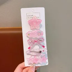 Set 5 Kẹp Tóc Cho Bé Gái Hello Kitty Kuromi Dễ Thương, Combo Kẹp Tóc Mái Nhựa Thạch Trong Suốt Cao Cấp - SP2757 814358