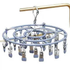 Móc Tròn Phơi Quần Áo Trẻ Em, Đồ Nhỏ 24 Kẹp Siêu Chắc Khỏe - Móc Treo Đa Năng Chống Bay 814367