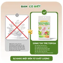 Găng tay đa dụng TPE Top Gia cao cấp dai mềm vượt trội, Hộp 300 cái thiết kế rút treo tiện lợi dùng nấu ăn 814405