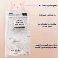 Túi Hút Ẩm Khử Mùi 2 Ngăn Siêu Hút Ẩm 500ml - Chống Mốc, Nồm, Ẩm Có Móc Treo Tiện Lợi 814407