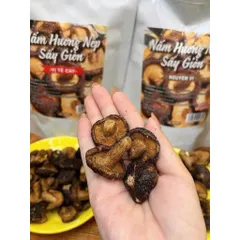 Nấm Hương Nếp Sấy Giòn 200g 100% Organic - Nấm Đông Cô Sấy Khô Ăn Liền Giòn Rụm Thơm Ngon Đậm Vị Đồ Ăn Vặt Lành Mạnh