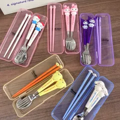 Set Thìa Đũa Dĩa Inox Kèm Hộp Đựng Hình Nhân Vật Hoạt Hình Dễ Thương - Bộ Đồ Ăn Văn Phòng, Mang Đi Học, Du Lịch Cute 814425
