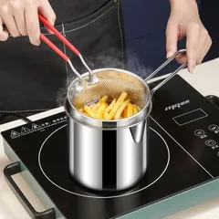 Nồi Chiên Ngập Dầu Có Tay Cầm Kèm Rổ Lọc - Chất Liệu Thép Không Gỉ, Tiện Lợi 814433