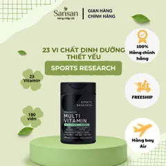 Viên Uống Sports Research Advanced Multivitamin 180 Viên, Bổ Sung 23 Vitamin & Khoáng Chất