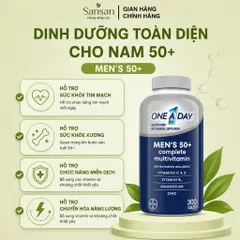 Vitamin Tổng Hợp One A Day Mỹ Cho Nam Nữ, Women’s Men’s Dưới 50 & 50+, Bổ Sung Vitamin Khoáng Chất