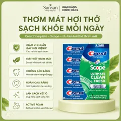 Kem Đánh Răng Crest Mỹ 59g-232g | 3D White Làm Trắng, Deep Stain Remover Vết Ố, Pro Health, Scope Thơm Miệng