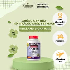 Kirkland Signature CoQ10 300mg 100 Viên - Bổ Sung Coenzyme Q10, Chống Oxy Hóa, Hỗ Trợ Sức Khỏe Tim Mạch