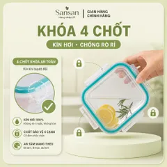 Bộ 19 Hộp Đựng Thực Phẩm Snapware Có Nắp Khóa 4 Chốt Kín Hơi Chống Rò Rỉ, Không BPA - Mỹ