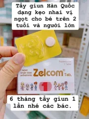 Tẩy Giun Zelcom Nội Địa Hàn, cho bé 2 tuổi và người lớn