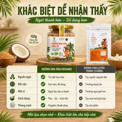 Đường Hoa Dừa SOKFARM Organic 150g 300g 1kg Đường Không Tách Mật Vị Ngọt Tự Nhiên