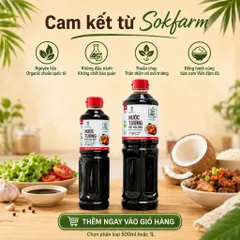 Nước Tương Mật Hoa Dừa SOKFARM Organic Nguyên Bản Không Đậu Nành 500ml 1L