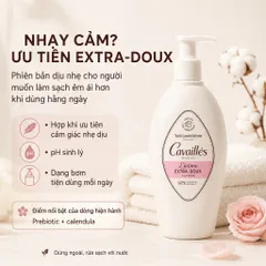 Gel Vệ Sinh Vùng Kín Cavaillès 500ml Chai Bơm 4 Loại Hydratante Fraîcheur Extra-Doux Anti-Bactérien