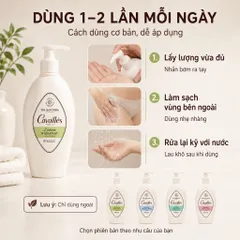Gel Vệ Sinh Vùng Kín Cavaillès 500ml Chai Bơm 4 Loại Hydratante Fraîcheur Extra-Doux Anti-Bactérien