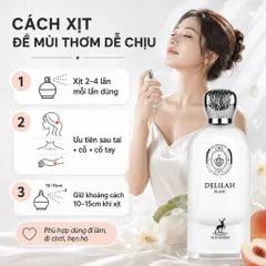Nước Hoa Nữ Maison Alhambra Delilah Blanc EDP 100ml – Hương Đào Trắng, Nhập Khẩu Chính Ngạch
