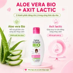 Gel Vệ Sinh Bé Gái Corine de Farme BIO Organic 125 ml Dịu Nhẹ Không Hương Liệu Cho Bé Từ 2 Tuổi Pháp 814569