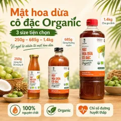 Mật Hoa Dừa Cô Đặc SOKFARM Organic Nguyên Chất 250g 685g 1.4kg Tạo Vị Ngọt
