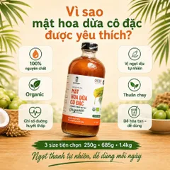 Mật Hoa Dừa Cô Đặc SOKFARM Organic Nguyên Chất 250g 685g 1.4kg Tạo Vị Ngọt