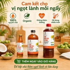 Mật Hoa Dừa Cô Đặc SOKFARM Organic Nguyên Chất 250g 685g 1.4kg Tạo Vị Ngọt