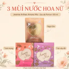 Nước Hoa Nữ Jeanne Arthes Amore Mio EDP 100ml - Tropical Crush, Forbidden Fruit, Gold N’ Roses