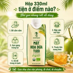 Mật Hoa Dừa Tươi SOKFARM Organic 330ml Đồ Uống Mật Hoa Dừa Tiện Mang Theo