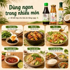 Combo 3 Vị Bếp Nhà SOKFARM Tương 200ml Mật Hoa Dừa 250g Giấm 265ml Organic