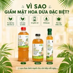 Giấm Mật Hoa Dừa SOKFARM Organic Có Giấm Cái 265ml 500ml 1L Lên Men Tự Nhiên