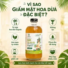 Giấm Mật Hoa Dừa SOKFARM Organic Có Giấm Cái 265ml 500ml 1L Lên Men Tự Nhiên