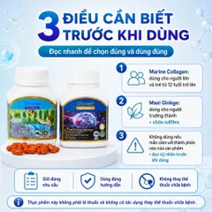 Combo Vitatree Marine Collagen Plus 100 viên + Maxi Ginkgo 9500mg 60 viên hỗ trợ da tóc móng và não