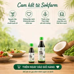 Nước Tương Mật Hoa Dừa SOKFARM Organic Ít Muối Không Đậu Nành 200ml 500ml