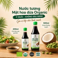 Nước Tương Mật Hoa Dừa SOKFARM Organic Ít Muối Không Đậu Nành 200ml 500ml