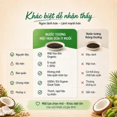 Nước Tương Mật Hoa Dừa SOKFARM Organic Ít Muối Không Đậu Nành 200ml 500ml