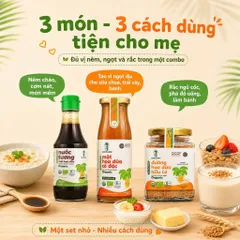 Combo Gia Vị Cho Bé SOKFARM 3 Món Tương 200ml Mật 250g Đường Hoa Dừa 160g