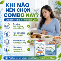 Combo Drainaflore Bio + Hydromin OFF | Hỗ Trợ Thanh Lọc Cơ Thể, Cân Bằng Nước, Hỗ Trợ Giảm Tích Nước