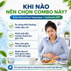 Combo Arko Detoxifiant Hépatique + Hydromin OFF | Hỗ Trợ Thanh Lọc, Cân Bằng Nước
