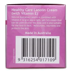 [Mẫu Mới] Kem dưỡng da Nhau Thai Cừu Healthy Care Lanolin Cream with Vitamin E |100g| Cấp ẩm sâu - Phục hồi hàng rào bảo vệ da & Ngăn ngừa lão hóa [S/P nội địa Úc]