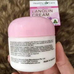 [Mẫu Mới] Kem dưỡng da Nhau Thai Cừu Healthy Care Lanolin Cream with Vitamin E |100g| Cấp ẩm sâu - Phục hồi hàng rào bảo vệ da & Ngăn ngừa lão hóa [S/P nội địa Úc]
