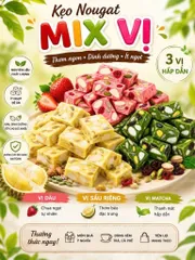 Kẹo nougat mix vị ít ngọt