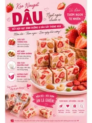 Kẹo nougat vị dâu ít ngọt