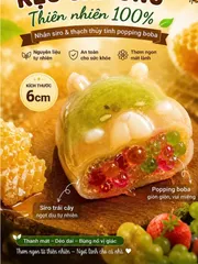 Kẹo sáp ong nhân siro trái cây và thạch thuỷ tinh 6cm